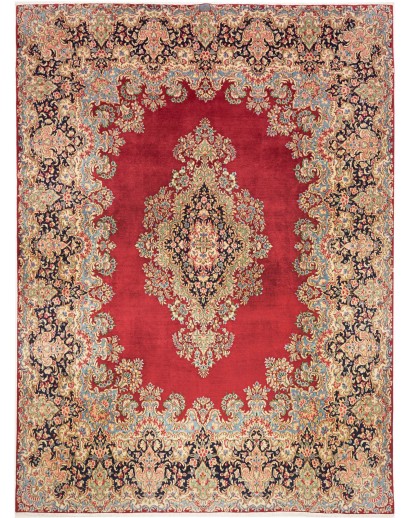Tappeto Kerman Persia marrone grigio 253x344