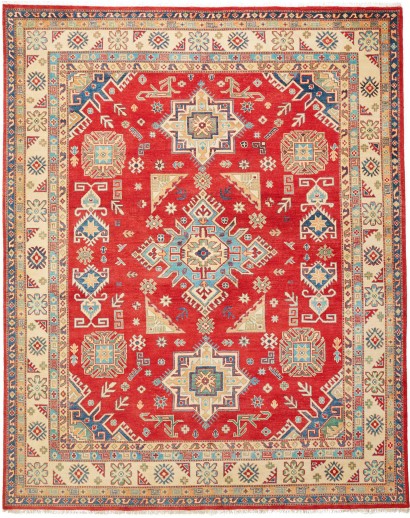 Tappeto Kazak Pakistan marrone grigio 236x295