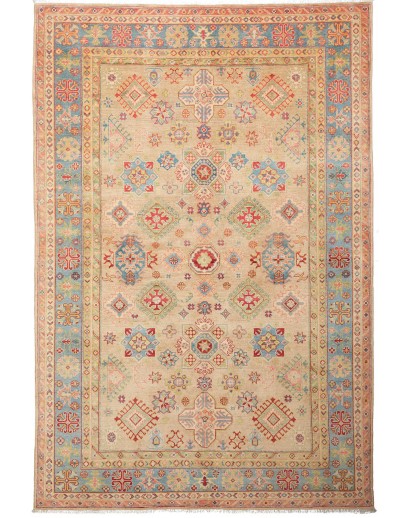 Tappeto Kazak Afghanistan marrone bianco 200x299