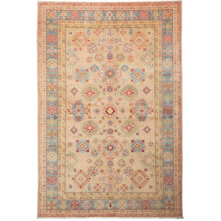 Tappeto Kazak Afghanistan marrone bianco 200x299
