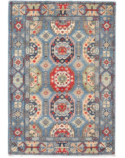 Tappeto Kazak Afghanistan grigio giallo 125x179