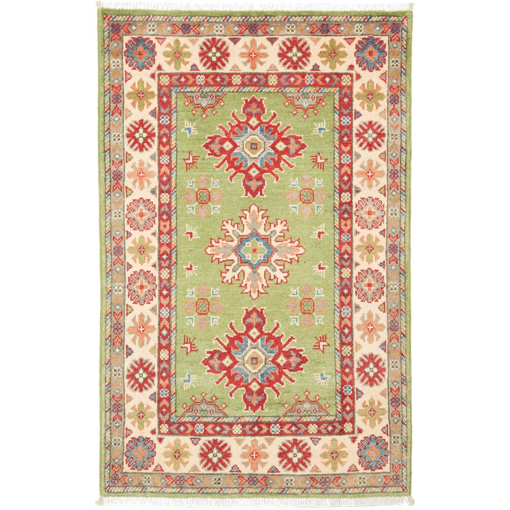 Tappeto Kazak Pakistan marrone 83x129 Tappeto Kazak Pakistan marrone 83x129