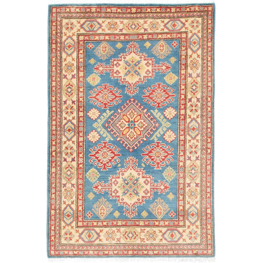 Tappeto Kazak Pakistan marrone grigio 98x150 Tappeto Kazak Pakistan marrone grigio 98x150