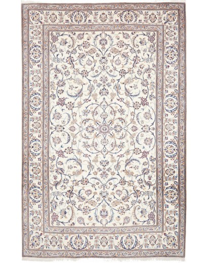 Tappeto Nain 9La Persia bianco azzurro 196x307