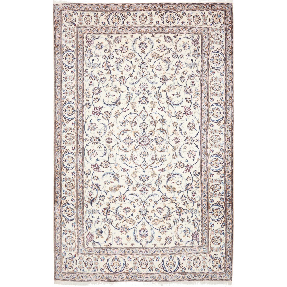 Tappeto Nain 9La Persia bianco azzurro 196x307