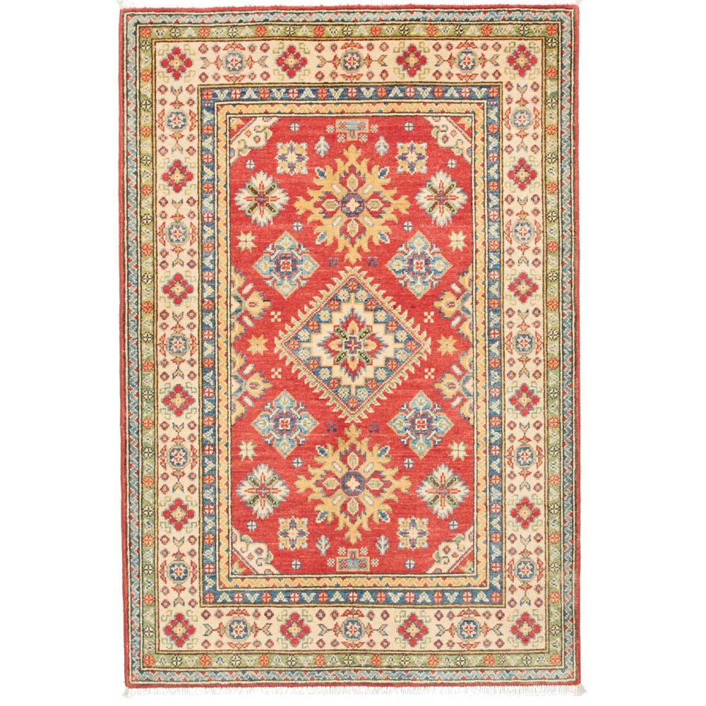 Tappeto Kazak Pakistan marrone rosso 103x152 Tappeto Kazak Pakistan marrone rosso 103x152