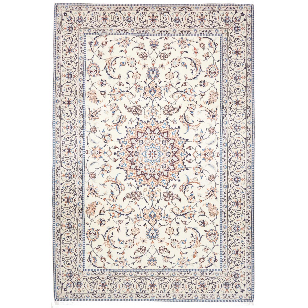 Tappeto Nain 9La Persia bianco azzurro 207x300