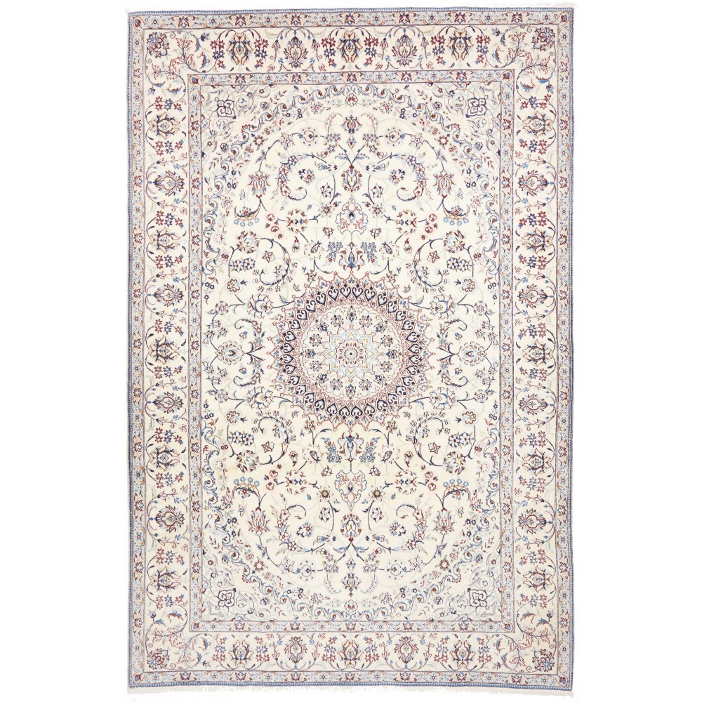 Tappeto Nain 9La Persia bianco azzurro 205x315