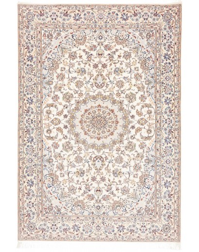 Tappeto Nain 6La Persia bianco azzurro 158x226