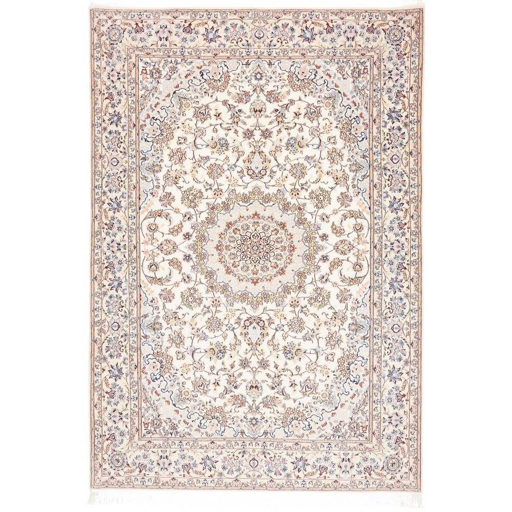 Tappeto Nain 6La Persia bianco azzurro 158x226
