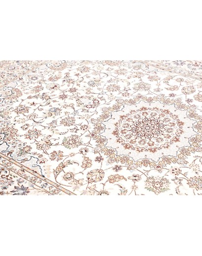 Tappeto Nain 6La Persia bianco azzurro 158x226