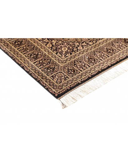 Tappeto Ghom seta Persia marrone 133x197