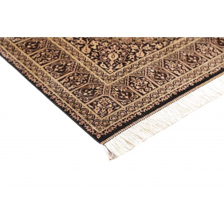 Tappeto Ghom seta Persia marrone 133x197