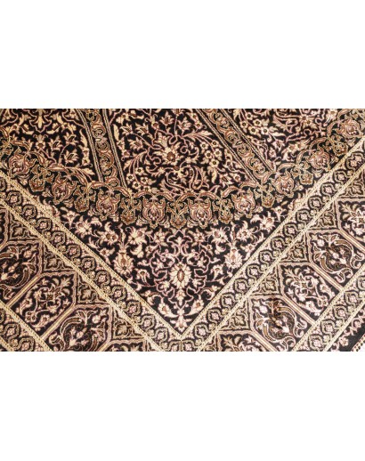 Tappeto Ghom seta Persia marrone 133x197