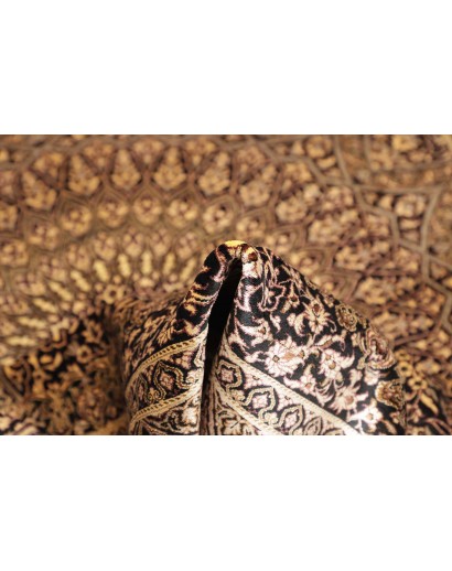 Tappeto Ghom seta Persia marrone 133x197