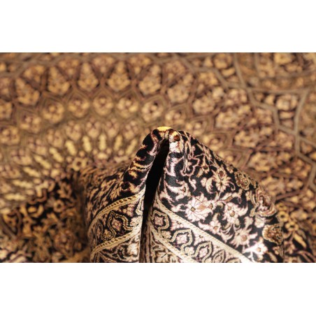 Tappeto Ghom seta Persia marrone 133x197