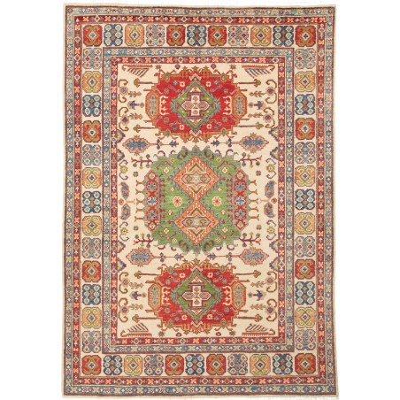 Tappeto Kazak Pakistan marrone giallo 147x210