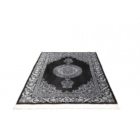 Tappeto Ghom seta Persia bianco 135x200