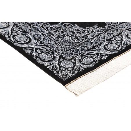 Tappeto Ghom seta Persia bianco 135x200