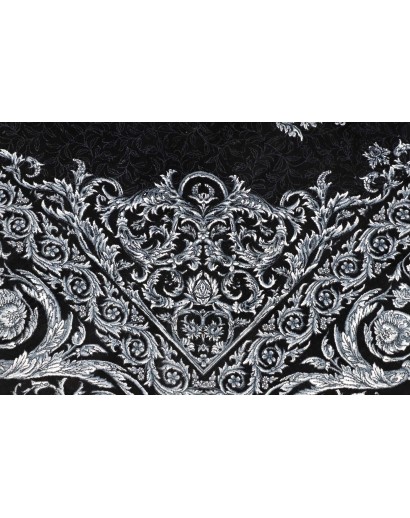 Tappeto Ghom seta Persia bianco 135x200