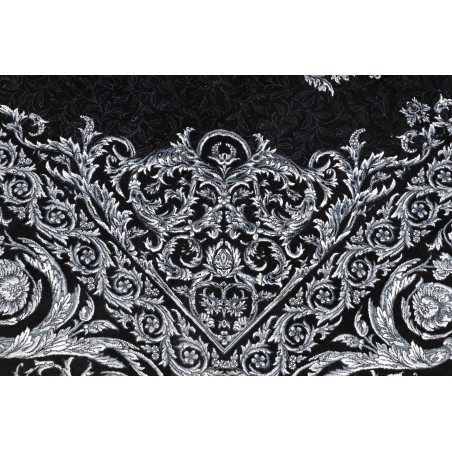 Tappeto Ghom seta Persia bianco 135x200