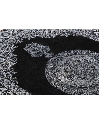 Tappeto Ghom seta Persia bianco 135x200