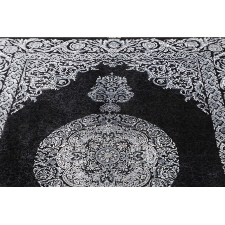 Tappeto Ghom seta Persia bianco 135x200