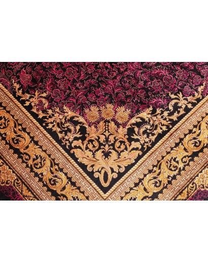 Tappeto Ghom seta Persia marrone giallo 156x231