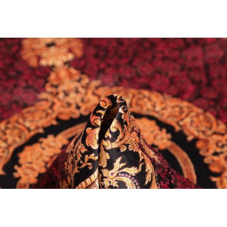 Tappeto Ghom seta Persia marrone giallo 156x231