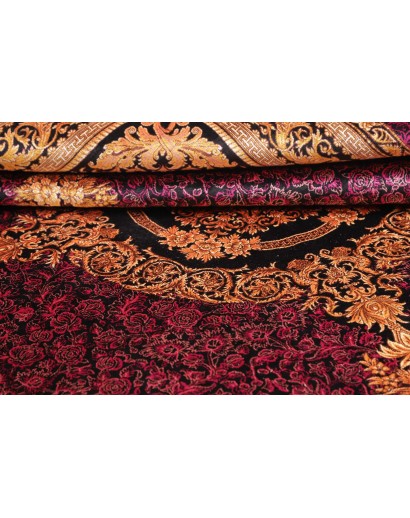 Tappeto Ghom seta Persia marrone giallo 156x231