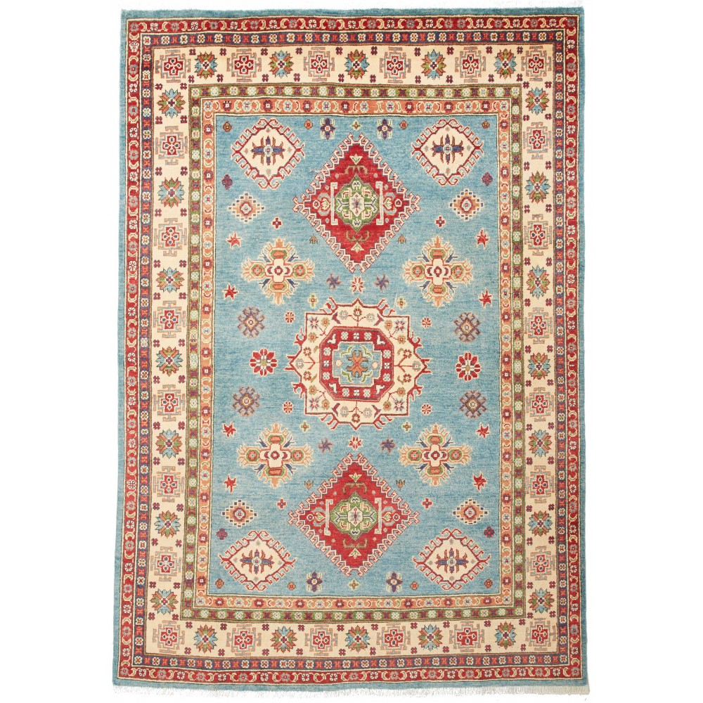 Tappeto Kazak Pakistan beige marrone 147x214 Tappeto Kazak Pakistan beige marrone 147x214