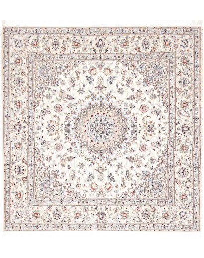 Tappeto Nain 6La Persia bianco azzurro 194x200
