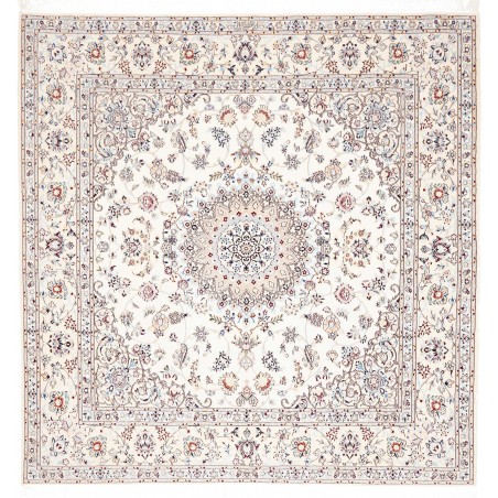 Tappeto Nain 6La Persia bianco azzurro 194x200