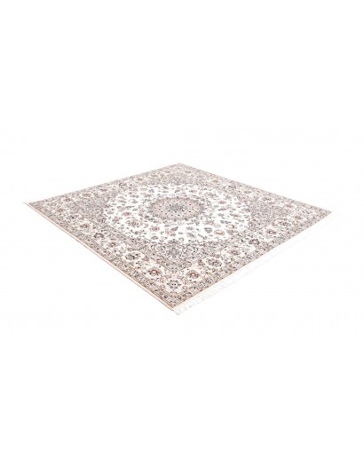 Tappeto Nain 6La Persia bianco azzurro 194x200