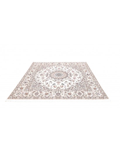 Tappeto Nain 6La Persia bianco azzurro 194x200