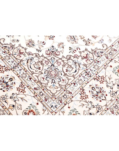 Tappeto Nain 6La Persia bianco azzurro 194x200