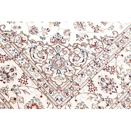 Tappeto Nain 6La Persia bianco azzurro 194x200