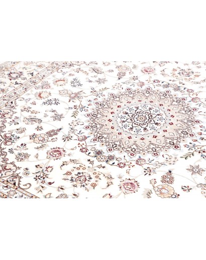 Tappeto Nain 6La Persia bianco azzurro 194x200