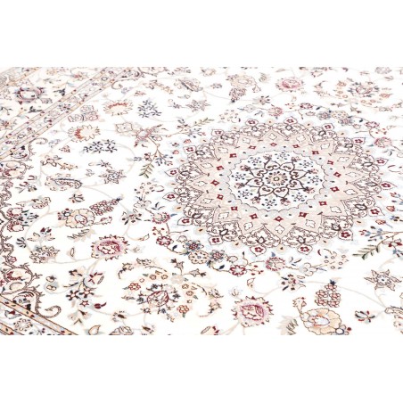 Tappeto Nain 6La Persia bianco azzurro 194x200