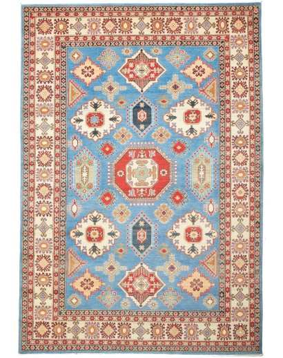 Tappeto Kazak Pakistan beige grigio 206x298