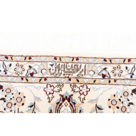 Tappeto Nain 6La Persia bianco azzurro 194x200