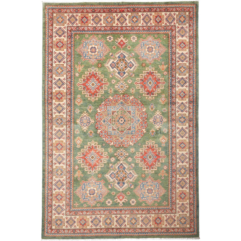 Tappeto Kazak Afghanistan marrone grigio 199x300 Tappeto Kazak Afghanistan marrone grigio 199x300