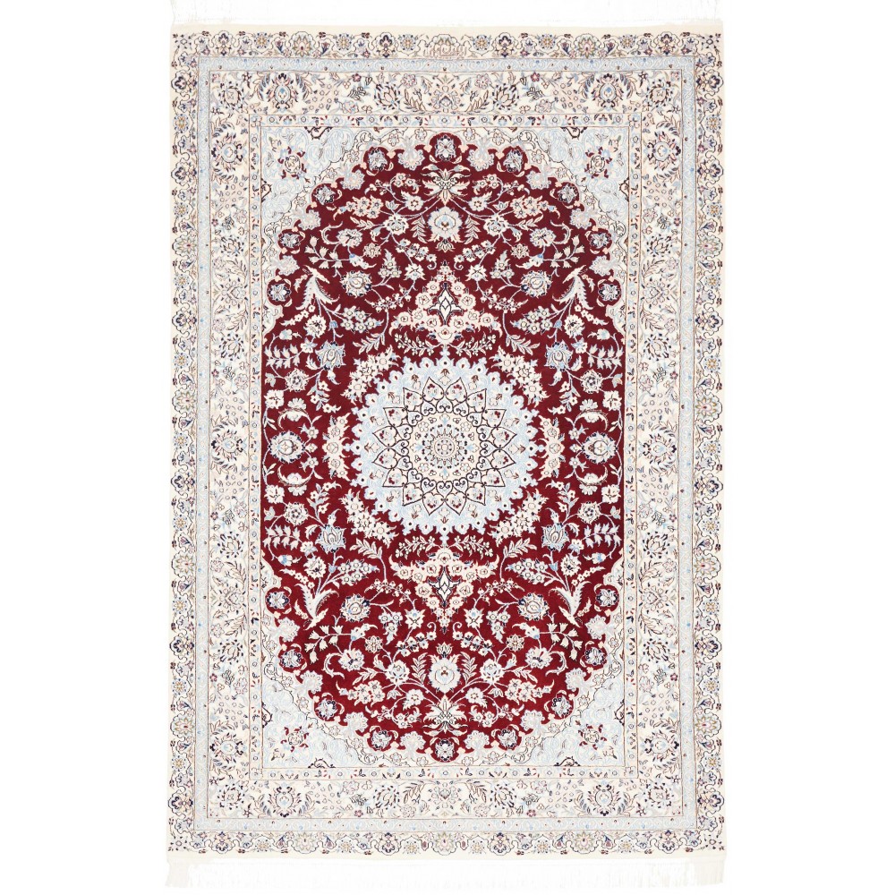 Tappeto Nain 6La Persia bianco grigio 127x191