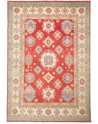 Tappeto Kazak Pakistan marrone giallo 204x297