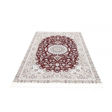 Tappeto Nain 6La Persia bianco grigio 127x191