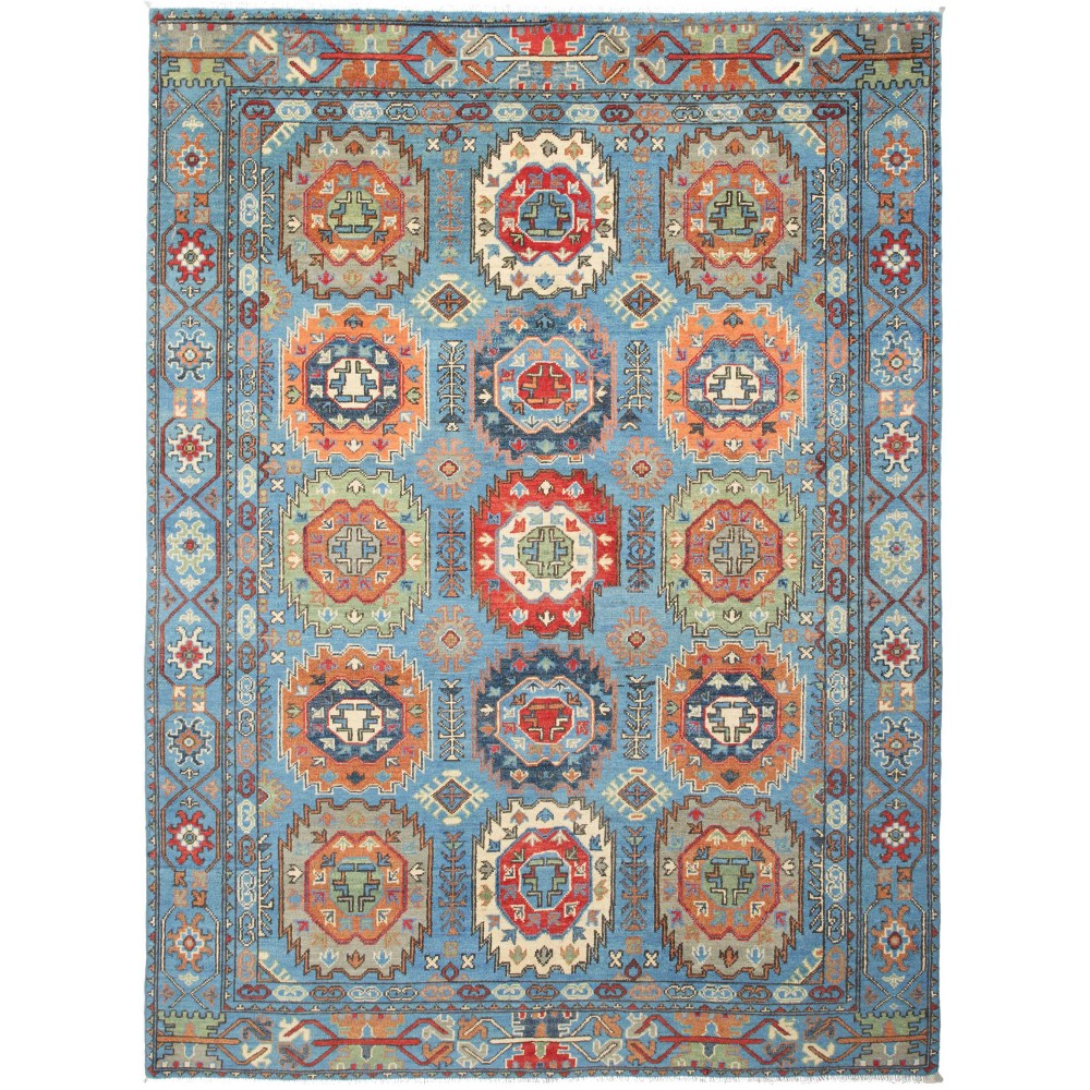 Tappeto Kazak Afghanistan grigio marrone 172x230 Tappeto Kazak Afghanistan grigio marrone 172x230
