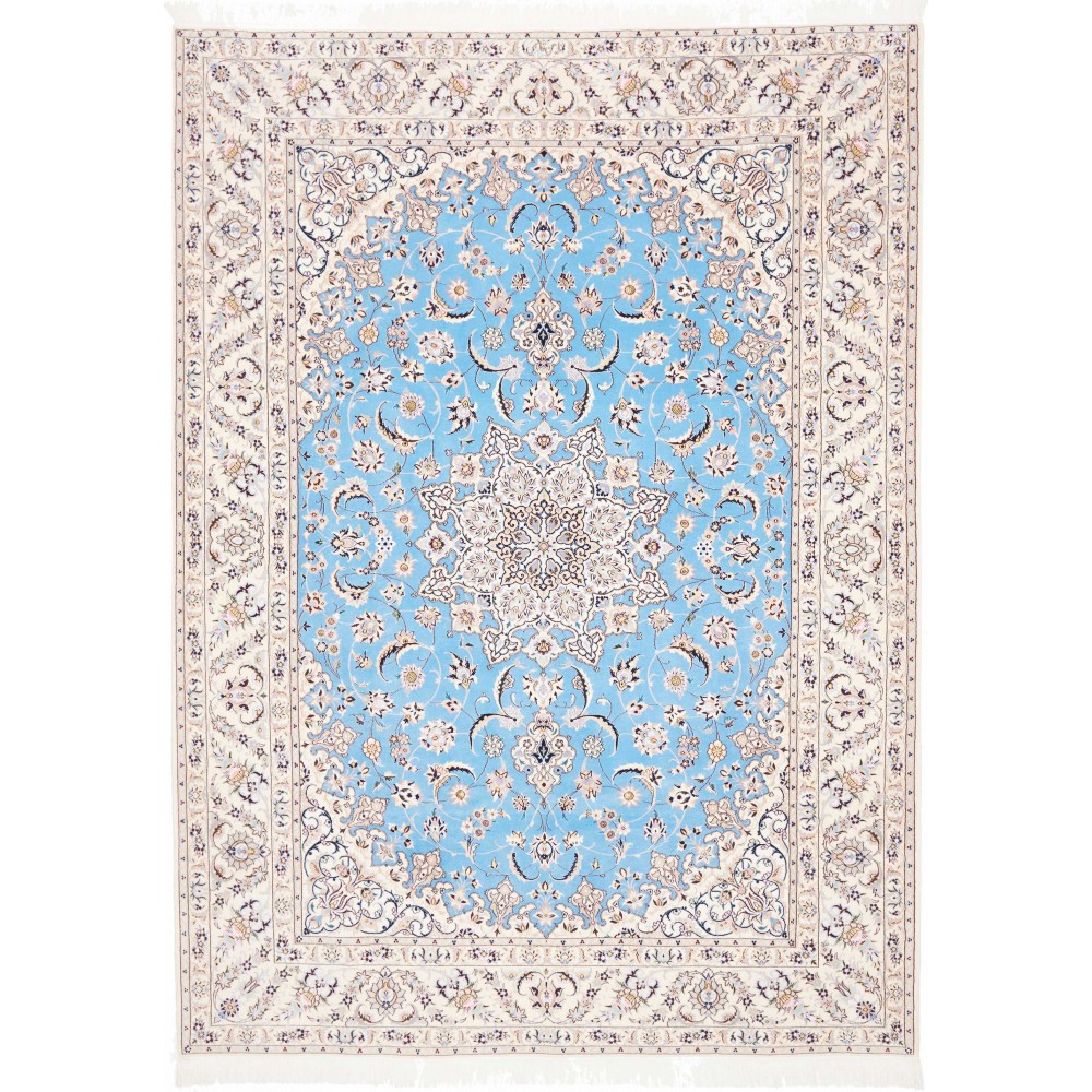 Tappeto Nain 6La Persia bianco blu 186x255