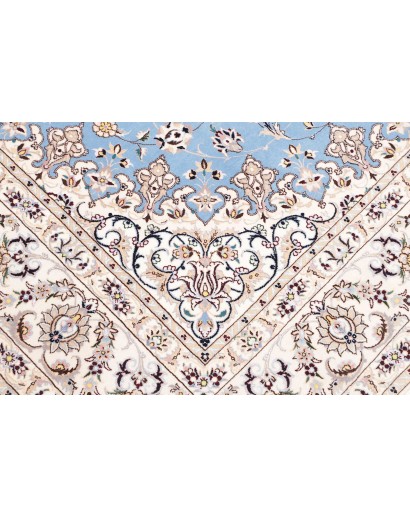 Tappeto Nain 6La Persia bianco blu 186x255