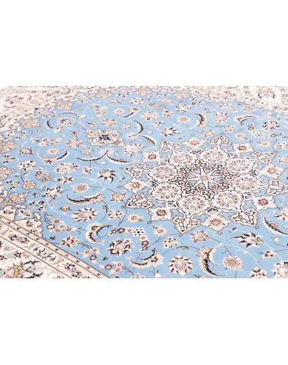 Tappeto Nain 6La Persia bianco blu 186x255