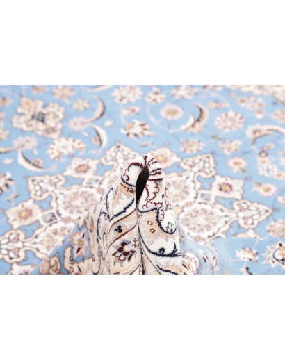 Tappeto Nain 6La Persia bianco blu 186x255